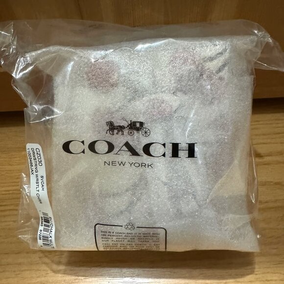 Coach Drawstring Wristlet With Cherry Print - Picture 6 of 9